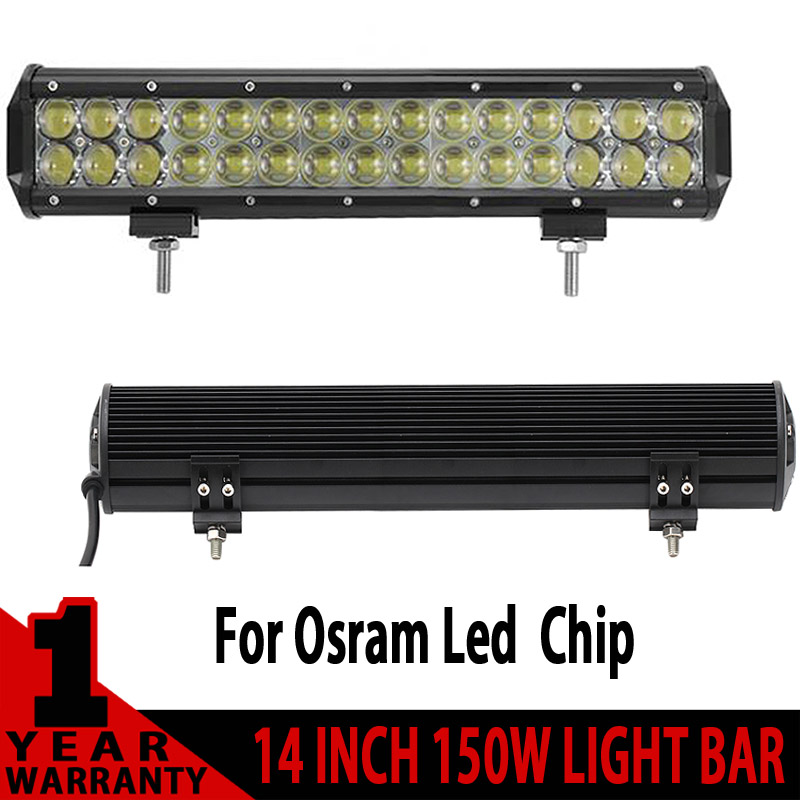 OSRAM 14 INCH 150W LED WORK LIGHT BAR SPOT FLOOD BEAM DC 12V 24V ATV UTV SUV TRUCKS 4WD LED WORK LIGHT 4x4 OFFROAD DRIVING LAMP