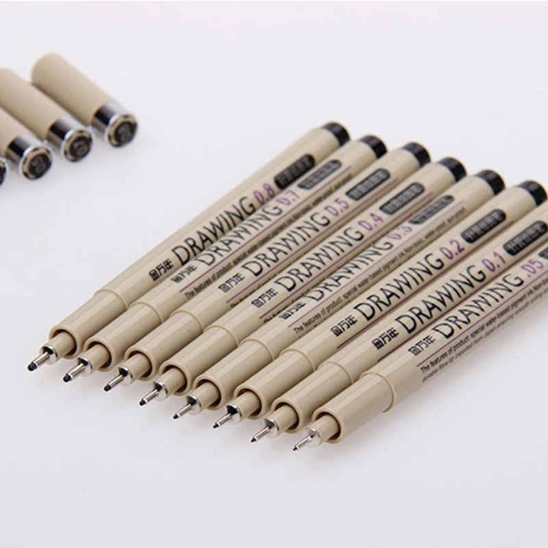 Line Art Pens : Pcs lot know brush micron fine line drawing pen sketch