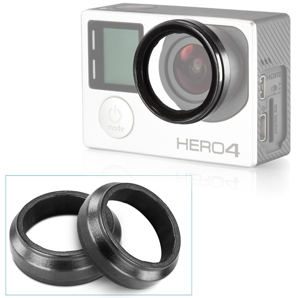 2PCS UV Action Camera Protective Accessories Lens Cover Optical Glass Lens Cover for Gopro Hero 4