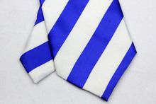 ST005 Blue White Stripes Fashion Jacquard Woven Silk Tie Gravata Casual Neckties For Man Business Wedding