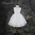 Abbyabbie Li First Communion Wedding Party White Ball Gown Bridesmaid Children Beauty Costume Princess Lace High