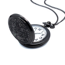 2016 New Black Case Doctor Who Fob Watch Cool High Quality Pocket Watch For Men Women