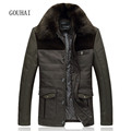 2016 New Winter Men Jacket Fur Collar Cotton Thick Business Parkas XL 5XL High Quality Man