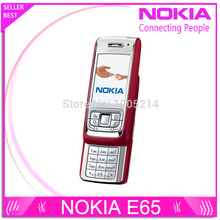 Refurbished Nokia E65 Mobile Phone Unlocked Original Phone Gsm Cell Phone Quadband 3G WIFI Bluetooth Email Mp3 free shipping