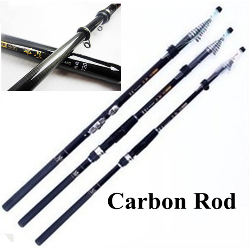 Telescopic Fishing Rods Carbon Telescopic Rods Spinning Fishing Tackle Quality Fishing Equipment 6.3M 5.4M 4.5M 3.6M
