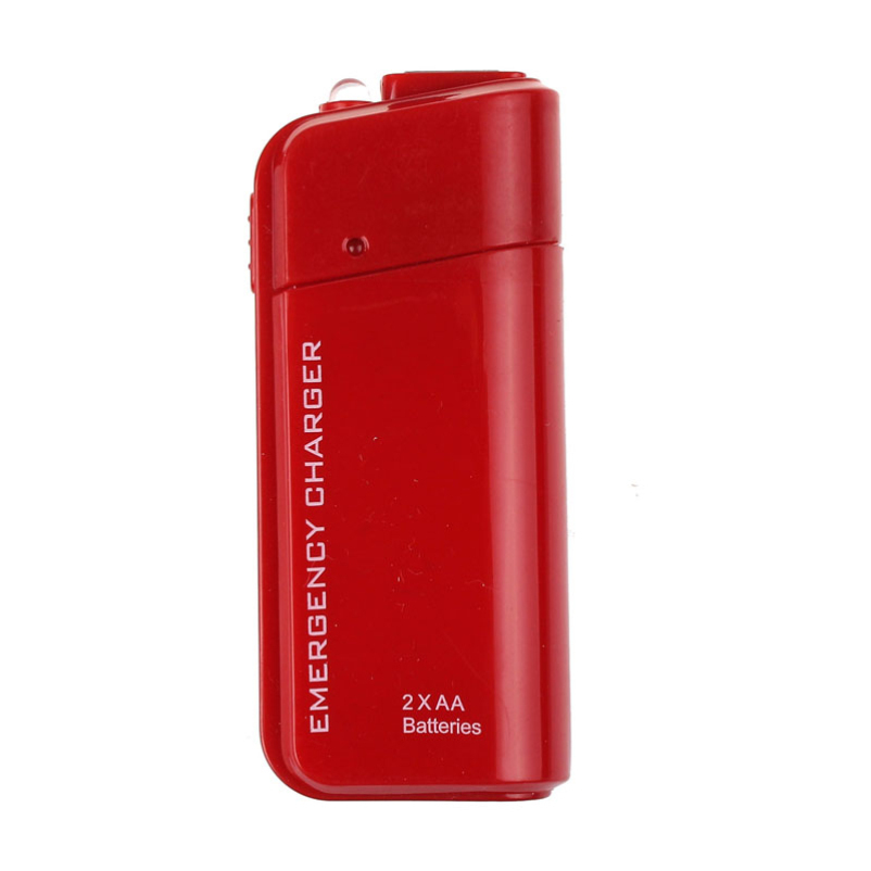 Горячая распродажа портативный 2 xaa аккумулятор аварийного usb зарядное устройство зарядное устройство для samsung iphone 1 шт.