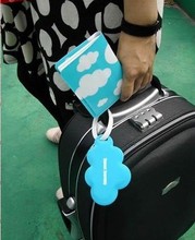 Wholesale passport cover passport holder luggage tag silicone strap love and clouds two kinds of styles