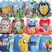 Woman adventure time sweatshirt female long sleeves O-neck Spring & Autumn 3d print shirt hora de aventura women’s clothing 007