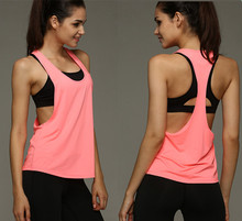 Women Sports Raceback Tank Top Loose Running Gym Fitness Workout Vest Quick Dry shirt Top Athletic Singlet forTraining