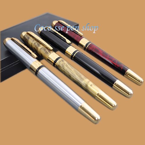 4 Pcs JINHAO 250 Executive Silver,Yellow,Black,Red M Bib Fountain Pen