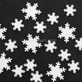 300pcs white paint lovely snowflakes 21 31mm Christmas decor natural Wood Wooden beads cabochon pendants DIY