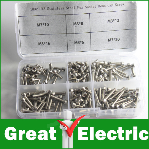 Наборы гаек и болтов Great Electric 180pcs DIN912 3 * 6 /8 /10/12/16 /20 3 #CGKCH122 ~
Наборы гаек и болтов Great Electric 180pcs DIN912 3 * 6 /8 /10/12/16 /20 3 #CGKCH122 ~
