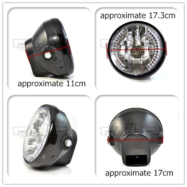 round motorcycle headlight