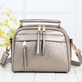 Trendy All match Square Woven Leather Shoulder Bag Handbag Japan And Korean Style Designer Knitting Shoulder