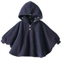 100 New 2016 Fleece Combi Baby Coat Babe Cloak Two sided Outwear Floral Baby Poncho Cape