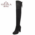 new fashion stretch faux suede slim thigh high boots sexy over knee high women boots women
