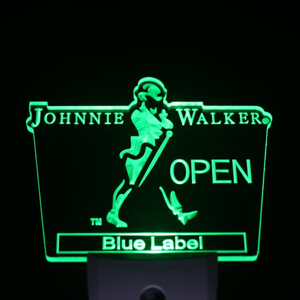 ws0184 Johnnie Walker Whiskey OPEN Day/ Night Sensor Led Night Light Sign