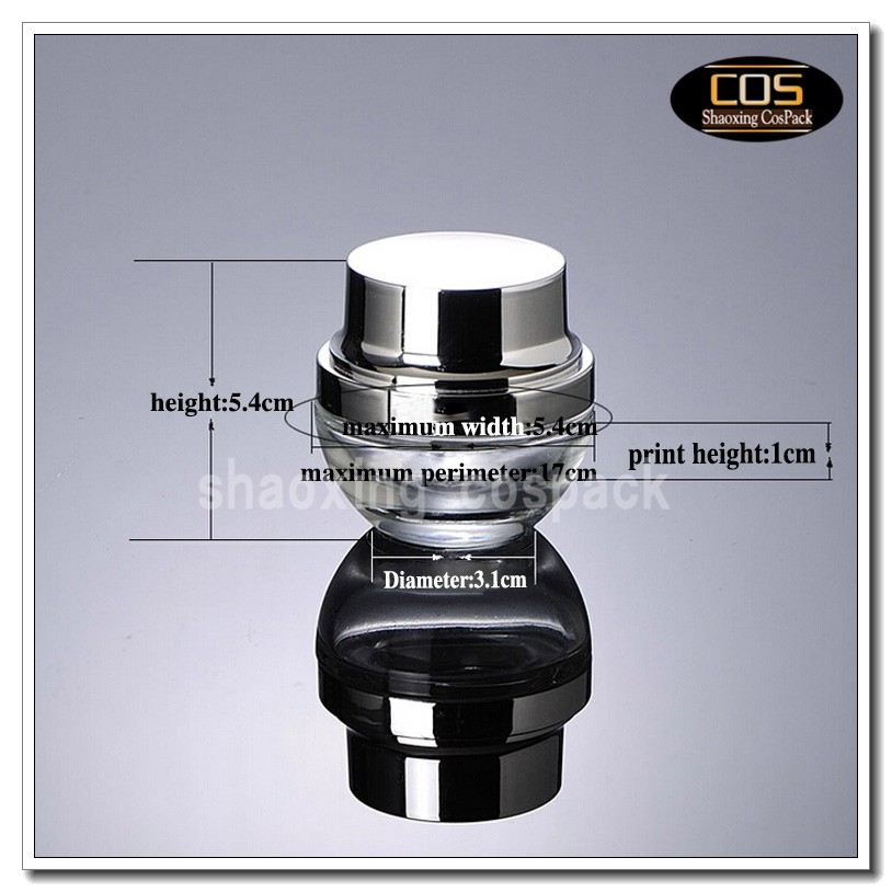 JGX40-20ml Black coating glass jar (4)