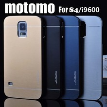 Top Quality Motomo Luxury Metal Brush Gold Case Cover For Samsung S5 Aluminum and PC Hard