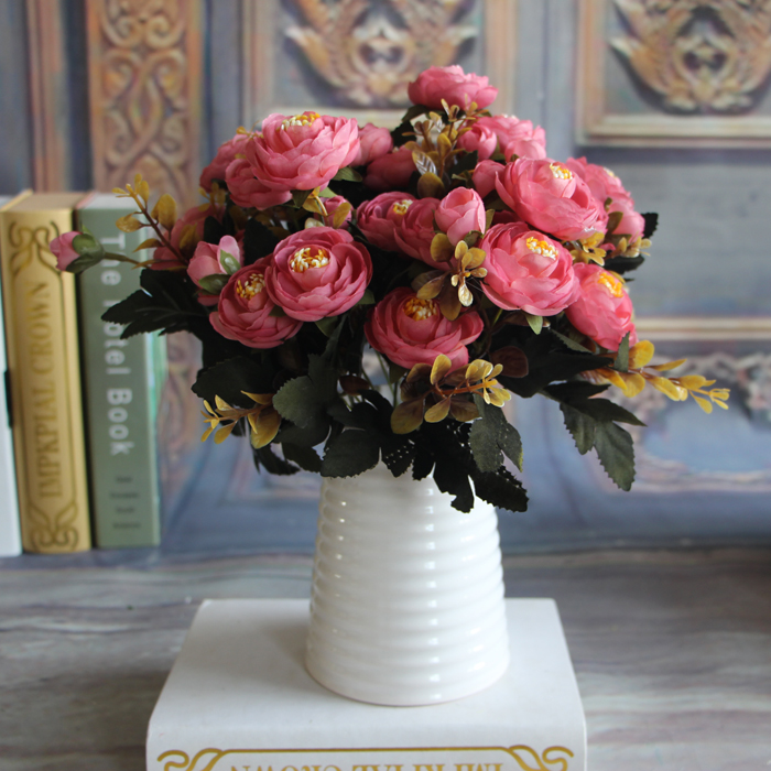 6 Branches Artificial Fake Peony Flower Arrangement Home Hydrangea Decoration