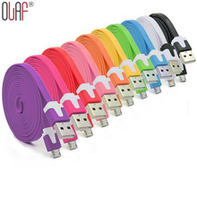1M Noodle Flat wire Data Charger V8 Micro USB charging Cable For Samsung S6 s5 S4 S3 HTC Xiaomi Huawei phone accessories