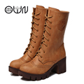 Women Boots Shoes Brown Mid Calf Casual Winter Shoes Fashion Warm Boots Black Grey Yellow Snow