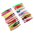 50pcs 9cm Mixed Color Soft Silicone Fishing Lures Plastic Octopus Squid Skirt Fishing Lure Saltwater Octopus