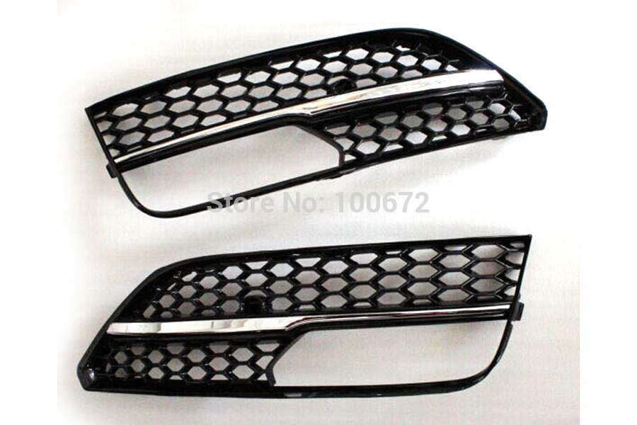 Фотография RS3 Style fog lamp mask cover Grille Chrome Frame Grill  For Audi Standard A3 SPORTBACK bumper 2014UP