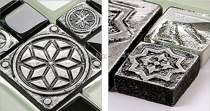 Aliexpress.com : acquista mosaico bianco e nero grigio europa 3d ...