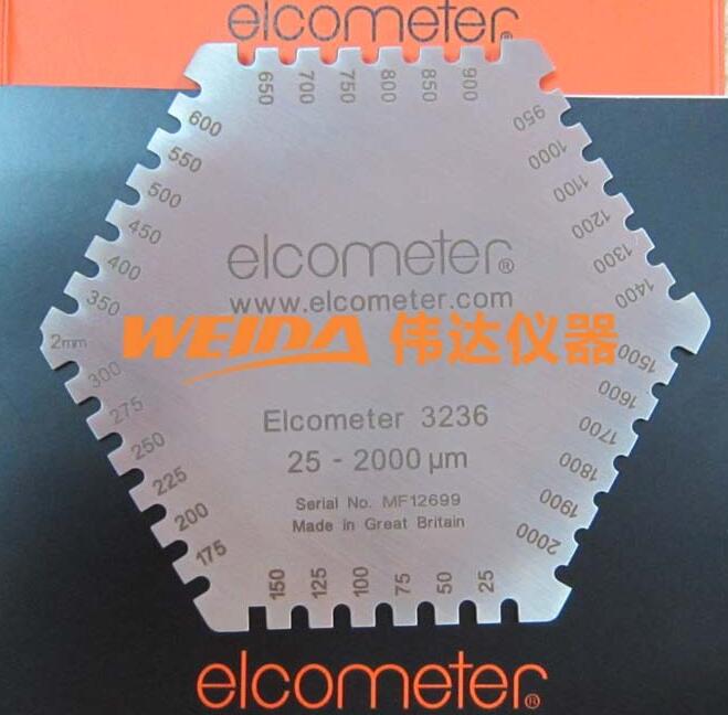 Welding Gauge Gage Wet Film Substrate Comb 25-3000um S Steel Hex Elcometer 112 