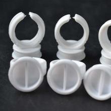 100Pcs had separator White Plastic Ring Ink Holders Caps for Permanent Tattoo Makeup Eyebrow Eyeliner Lip