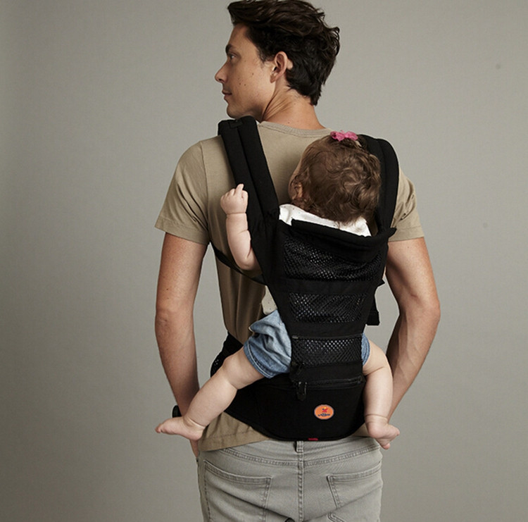 Ergonomic Baby Carrier + Hip Seat Breathable Infant Wrap Sling Shoulders Backpacking Backpack Hipseat Father Mother Product (3)