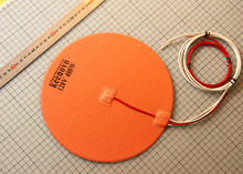 Dia 10″ 400W@120V w/ 3M PSA & Thermistor, Keenovo Round Circular Tank Silicon Heater Pad,Delta 3D Printer Build Plate Heatedbed