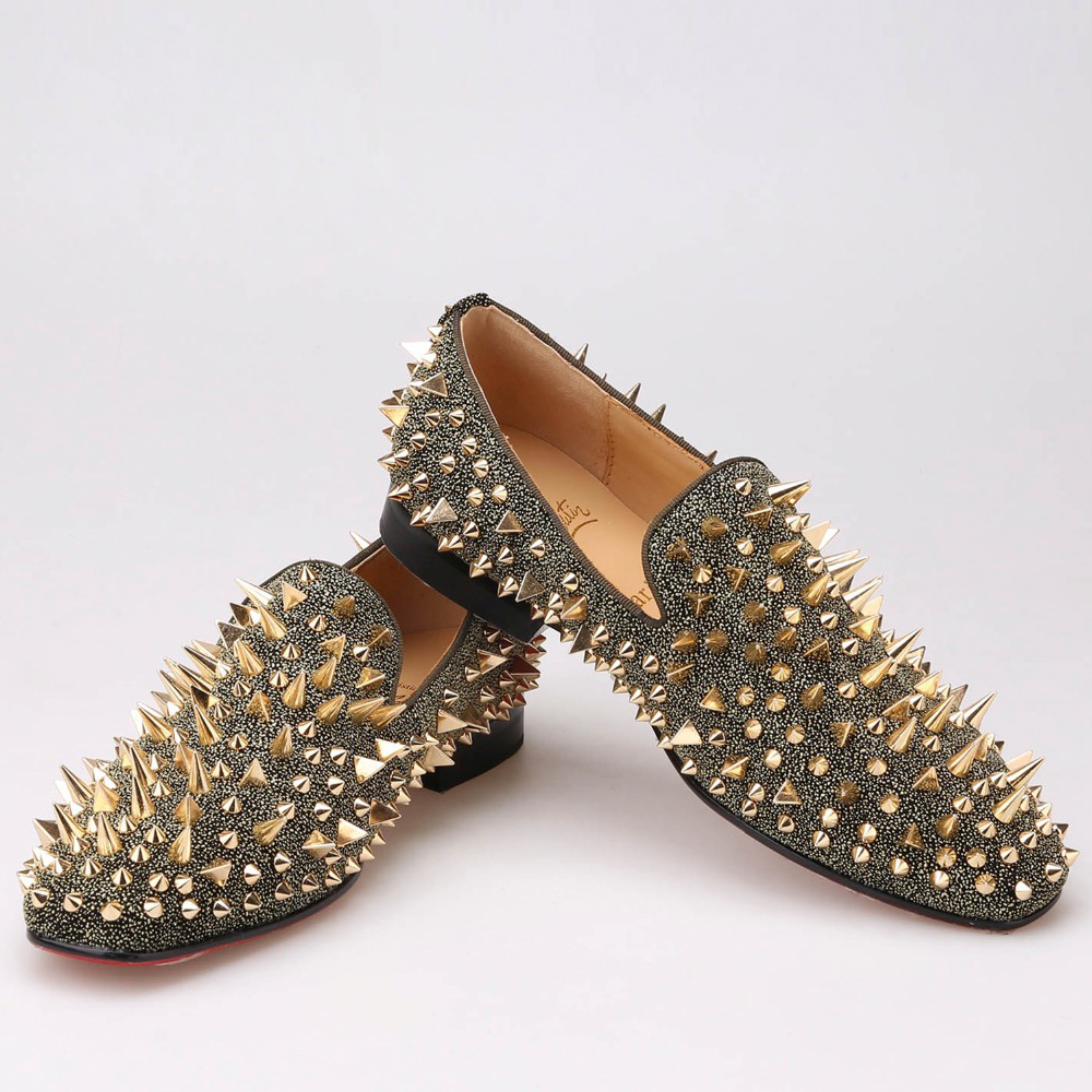 fake red bottom loafers