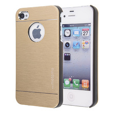 Phone Cases for iPhone 4 case Brushed metal Mo Cover for iPhone 4S case mobile phone bags & cases Brand New Arrive 2014