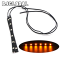 Motorcycle Strip Turn Signal Indicators Blinker led taillight Amber 6 LED 12V Strip fog lights For
