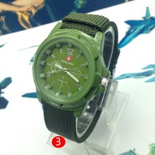 Nuevo 2014 moda hombre marca reloj de cuarzo 3 eye tejer militar reloj deportivo hombres relojes deportivos relógio masculino