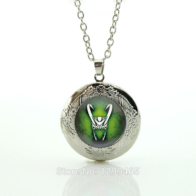739 R0068 Loki God of Mischief necklace Loki God of Mischief jewelry Loki pendant necklace Glass Cabochon Necklace