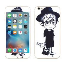 Wear hat boy Luxury Sticker for Iphone 6 6S Screen Protector Anti knock iphone6 iphone6s smart phones cover film