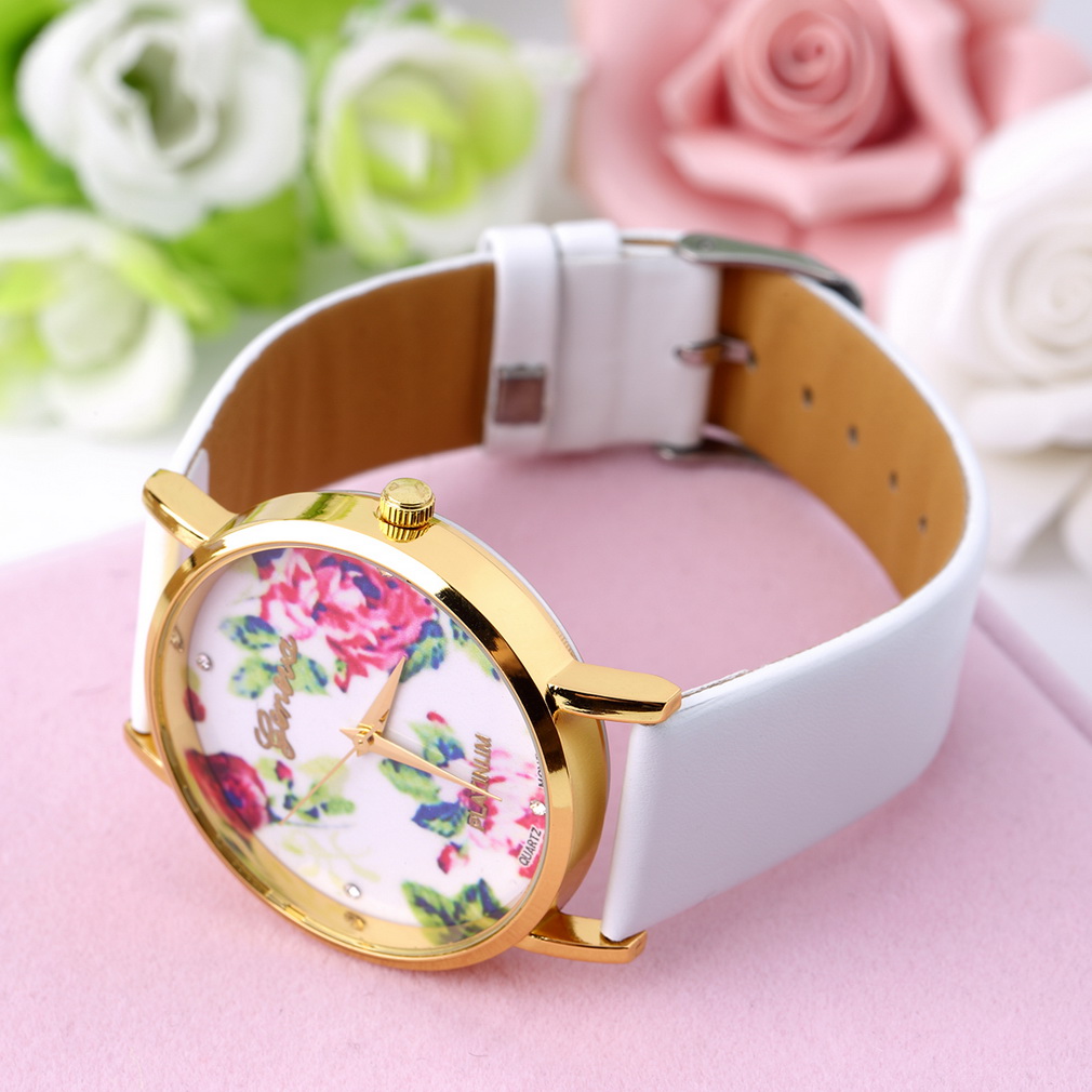 2016 Women Girl Rose Flower Quartz Watches Casual Dressy Wrist Watch  Wholesale