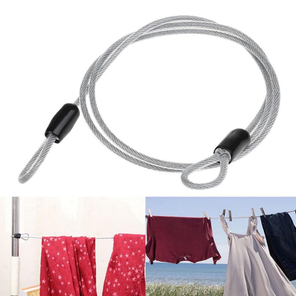 Portable Windproof Bike Bicycle Cable Lock Clothesline Double Security Loop NEW