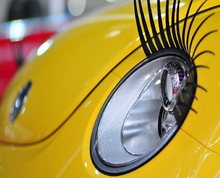 1Pair 3D Auto Parts car styling carlashes Automotive Eyelash automotive cartoon eyebow headlight sticker