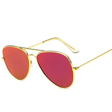 New Flat Pannel Women Sunglasses Brand Designer Vintage Mirror Lens Sun glasses Summer Aviation Men Sunglasses Metal Frame UV400