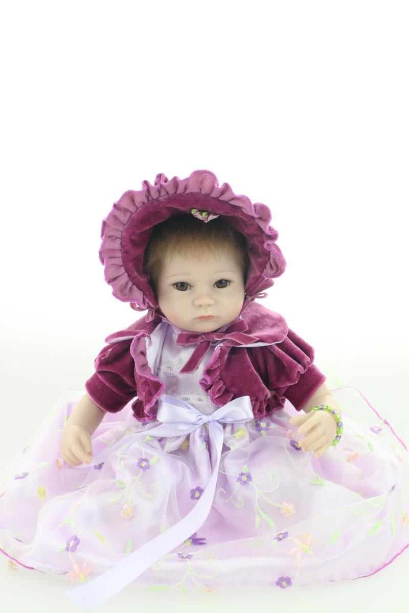 18Inch Soft Silicone Reborn Baby Dolls Love Baby Alive Doll Collectible Newborn Baby Doll Lifelike  Realistic Doll Baby For Girl