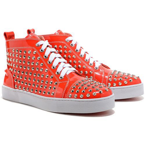 Aliexpress.com : Buy Red Bottom Men Shoes Louis Silver Spikes High ...