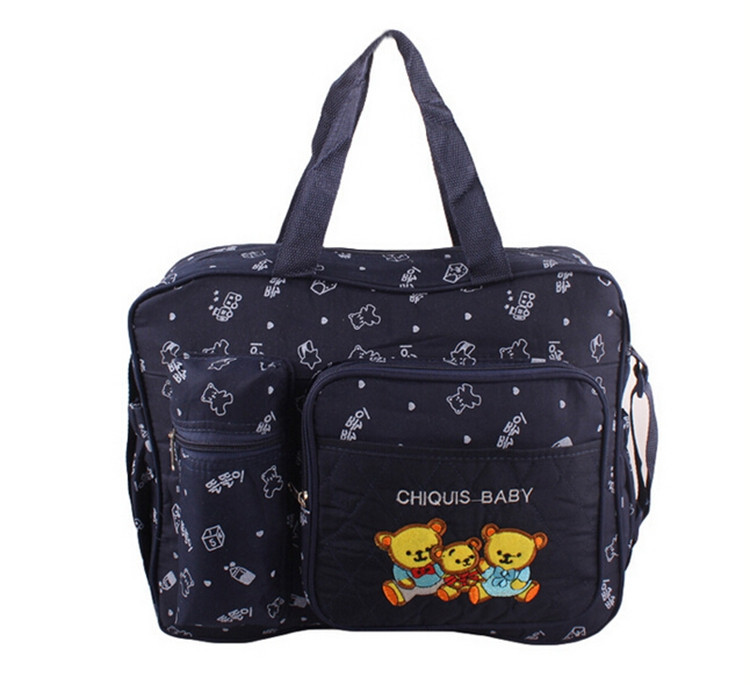 Antibacterial Cotton Fashion Designer Baby Diaper Bags Mother Large Traveling Women Messenger Bags Cute Cartoon Nappy Bag (6)