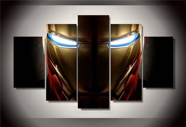 Framed Printed Iron Man Helmet Movie Painting Wall Art Children S Room Decor Print Poster Picture Canvas Free Shipping/Ny-586