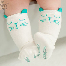 2015 Brand White And Gray Cat Baby Cotton Girls Socks Fashion Meias Infantil Boys Socks