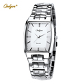 Men Dress Watches Quartz Analog Movement Stainless Steel Straps Rectangle Wristwatch Men Relogio Masculino Erkek Kol