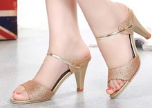 new fashion open toe women sandals sexy stiletto high heels women’s slippers gold white color party casual shoes
